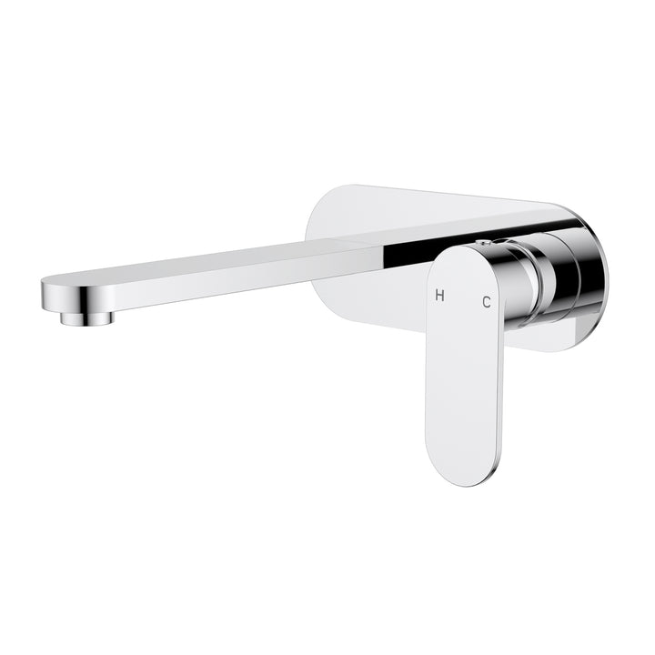 Sora Stainless Steel Wall Mixer Set Single Backplate