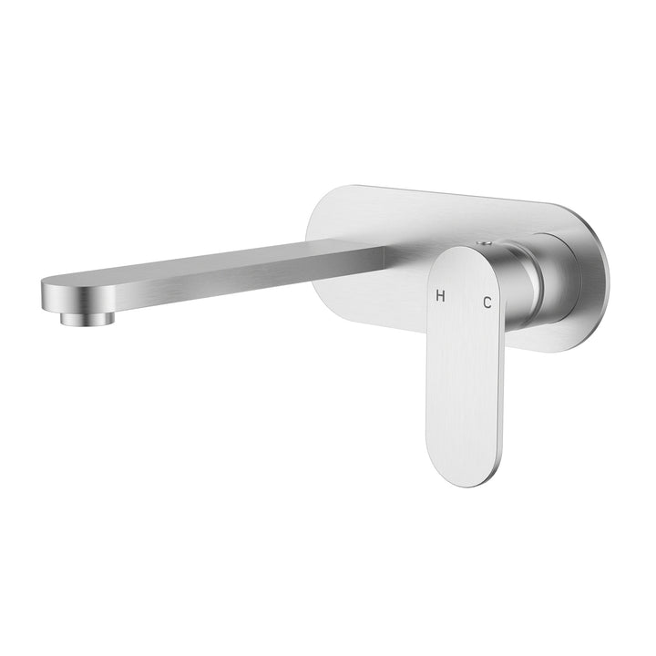 Sora Stainless Steel Wall Mixer Set Single Backplate