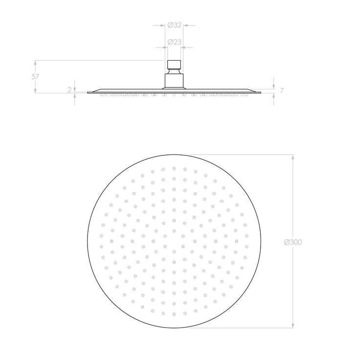 Soul Round Shower Head Rose 300mm
