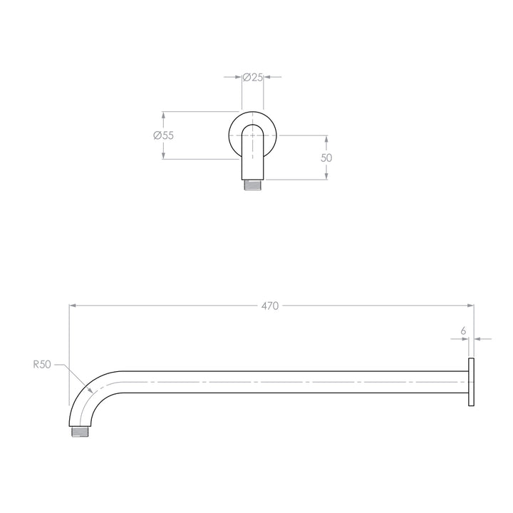 Soul Shower Arm 450mm