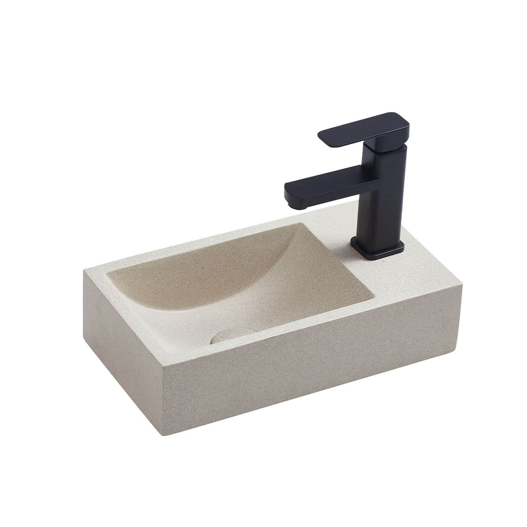 Spoleto Concrete Basin with Taphole 400x220mm