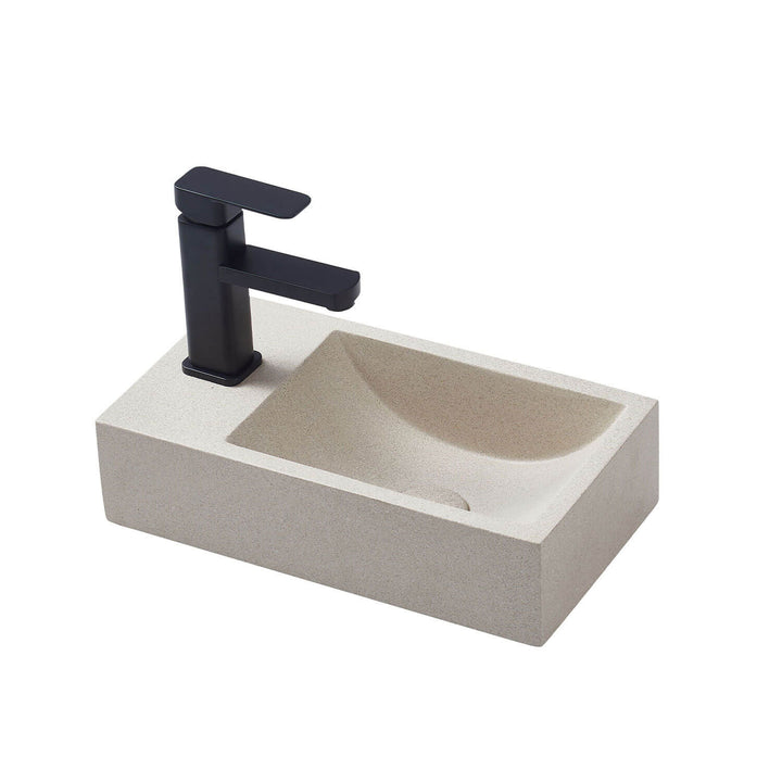 Spoleto Concrete Basin with Taphole 400x220mm