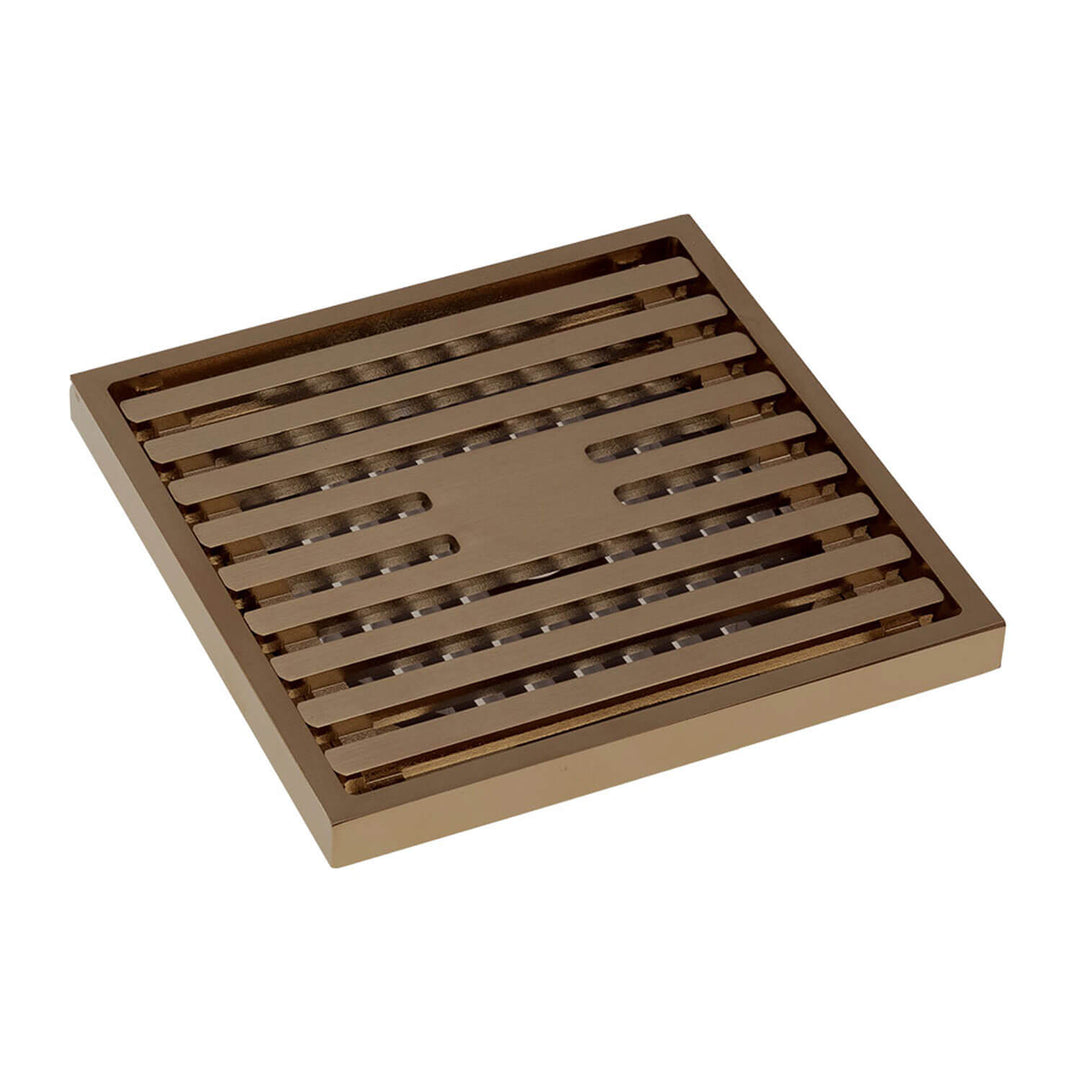 Square Brass Slim Floor Waste 88mm Outlet