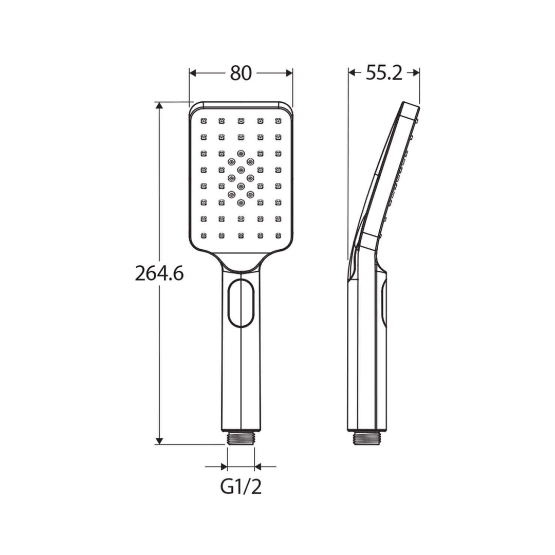 Iris Shower Handset Piece