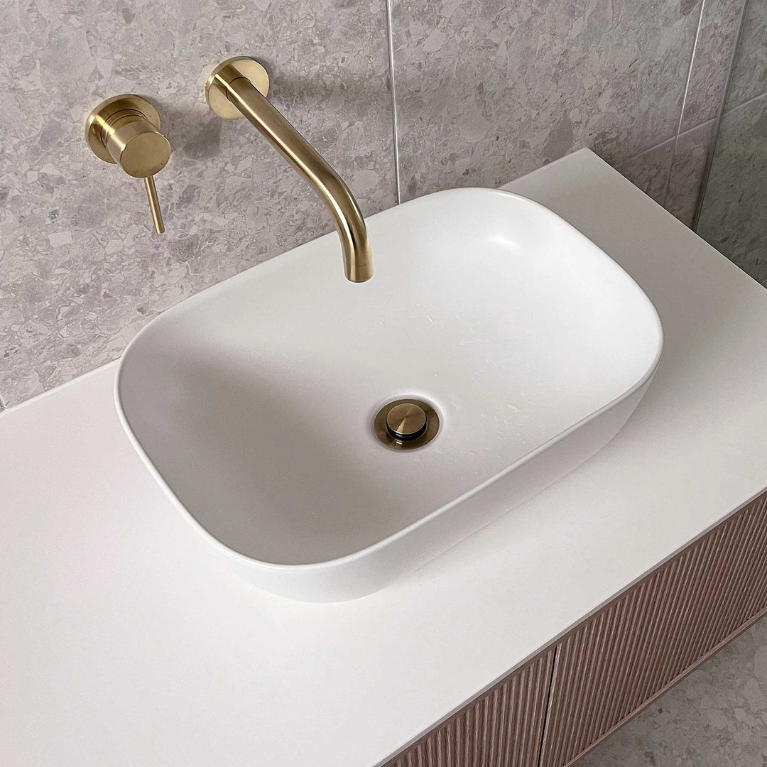 Stadium Curved Rectangular Ceramic Basin 460x330mm