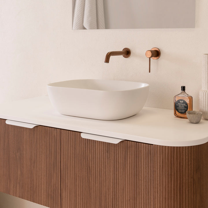 Stadium Curved Rectangular Ceramic Basin 460x330mm