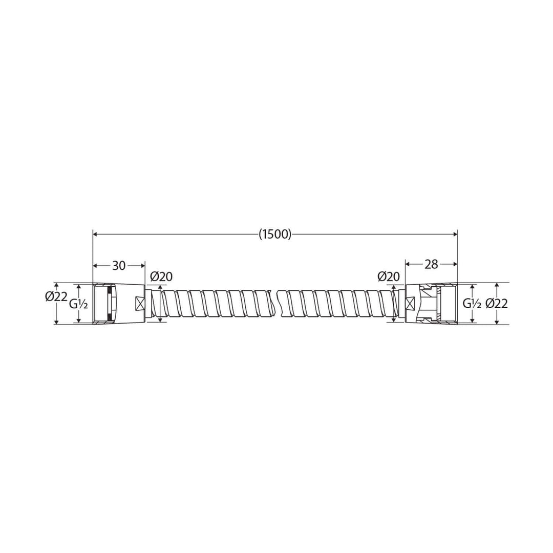 Stainless Steel Shower Hose 1.5m