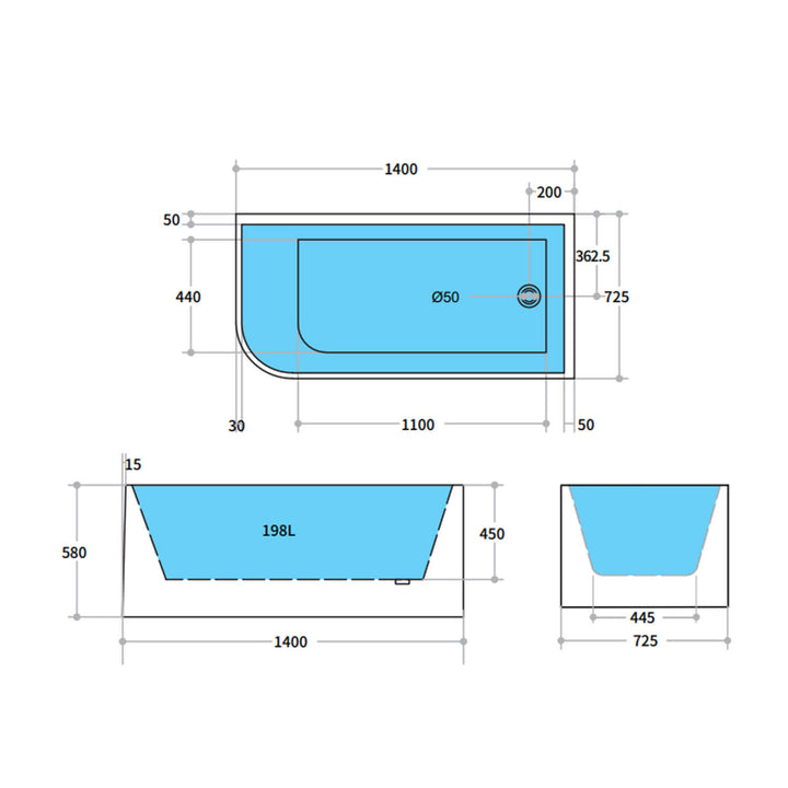 Stanford Corner Bathtub