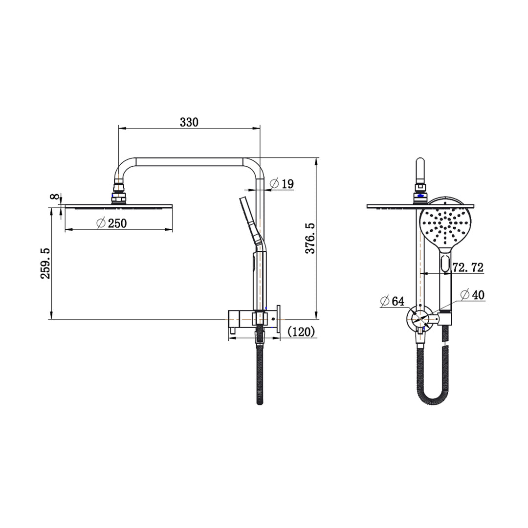 Star Compact Twin Shower Set