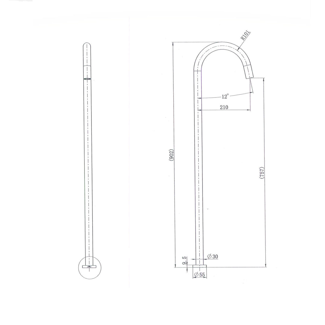 Star Freestanding Bathtub Spout