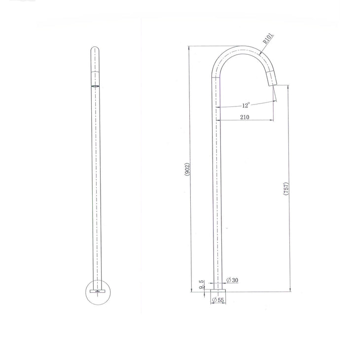 Star Freestanding Bathtub Spout