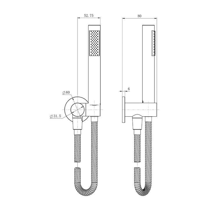 Star Brass Slim Shower Handset