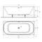 Studio Square Freestanding Overflow Bathtub Gloss White 1400-1700mm