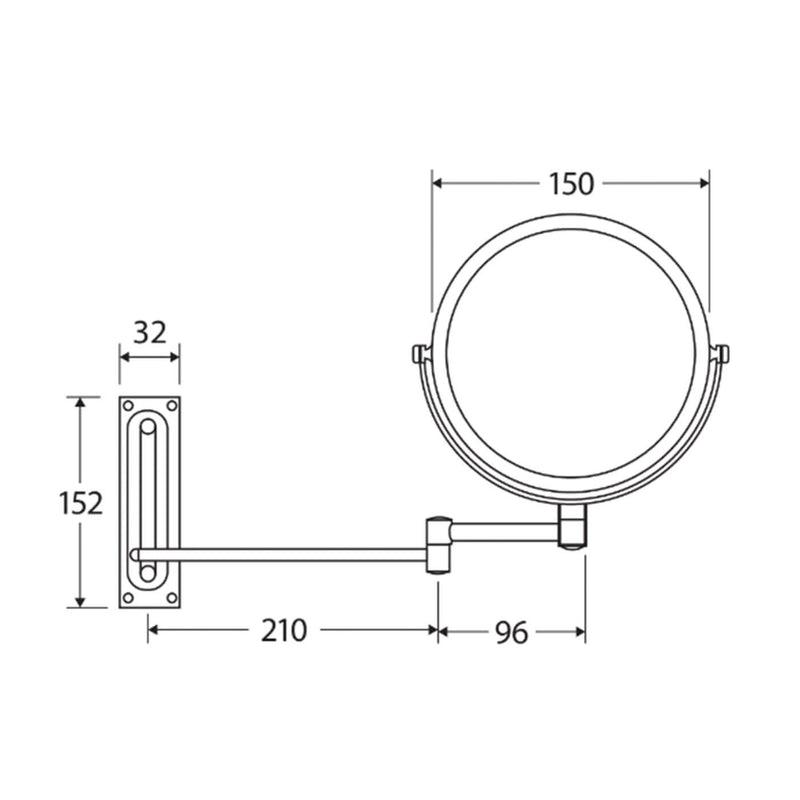 Swivel 3x Magnifying Shaving Make Up Mirror