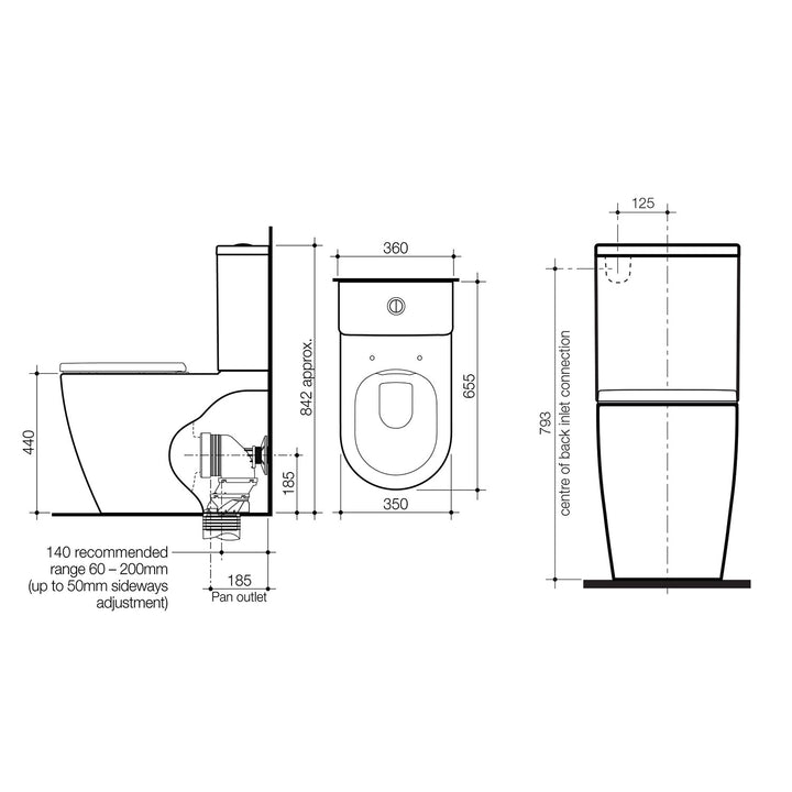 Urbane II Cleanflush Back to Wall Toilet