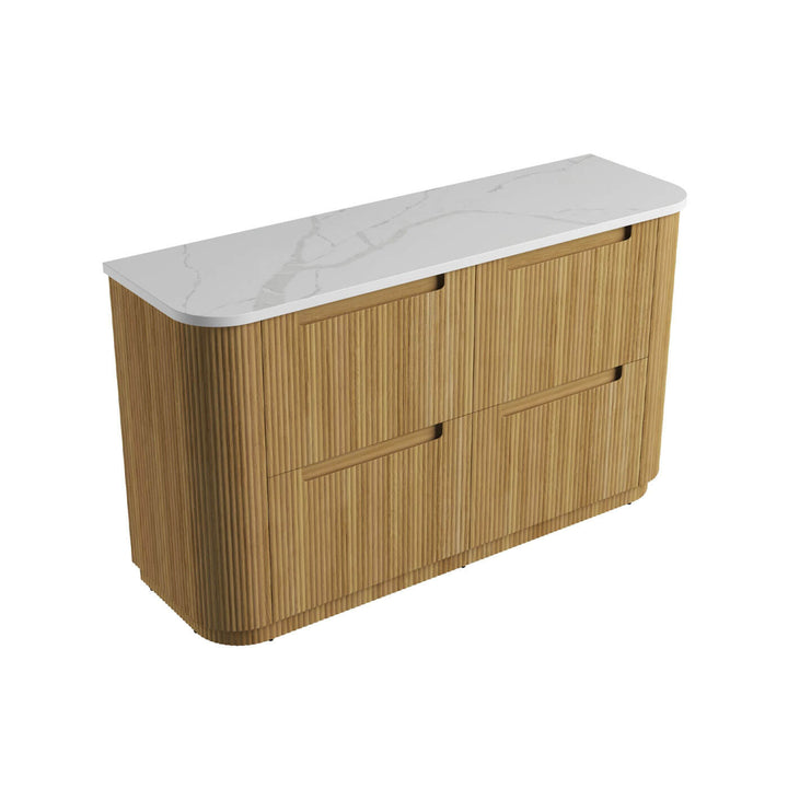 Varcelli Curved Fluted Floor Mounted Vanity (750-1800mm)