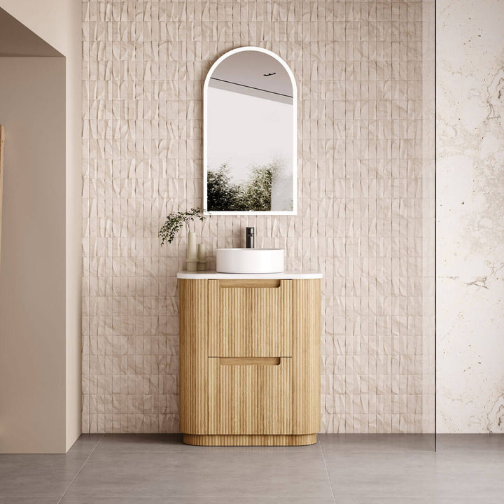 Varcelli Curved Fluted Floor Mounted Vanity (750-1800mm)