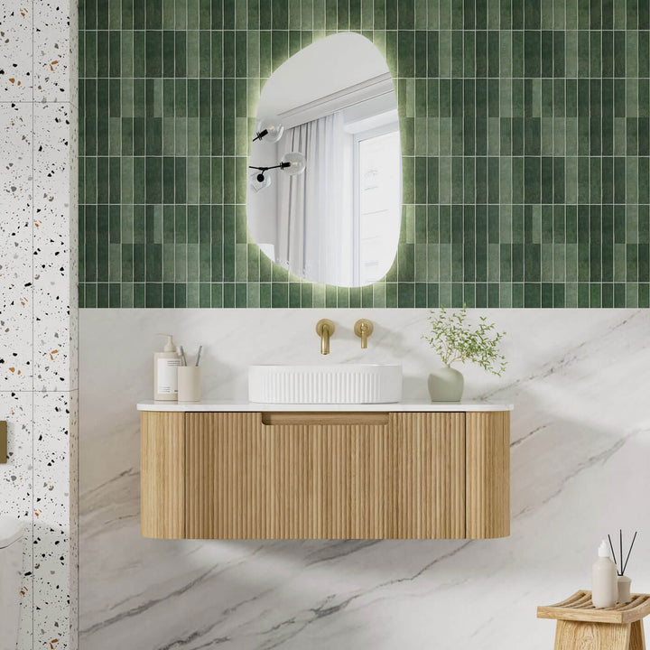 Varcelli Mono Curved Wall Hung Vanity (750-1800mm)