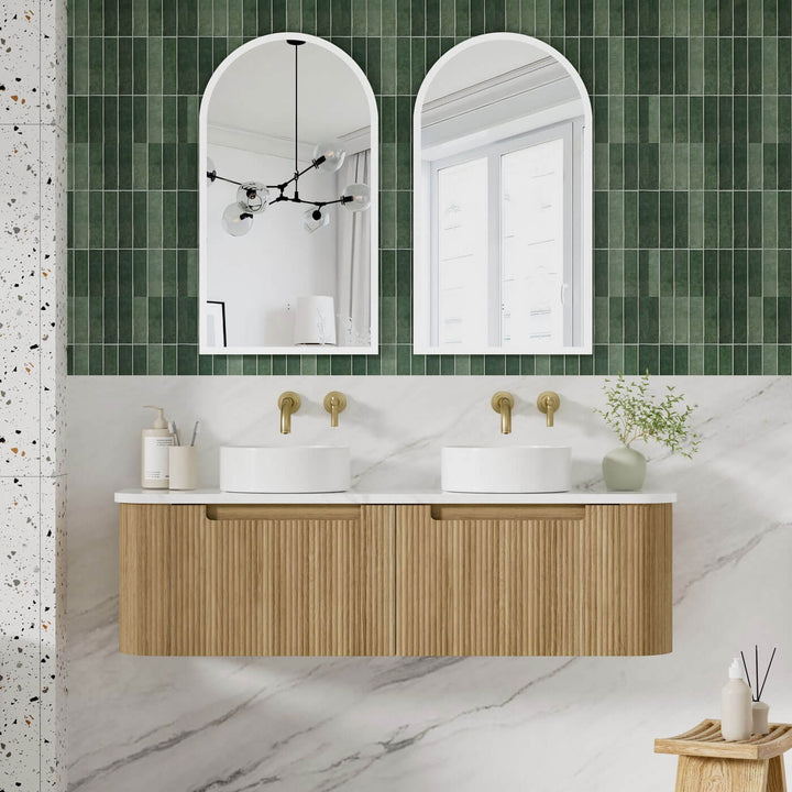 Varcelli Mono Curved Wall Hung Vanity (750-1800mm)
