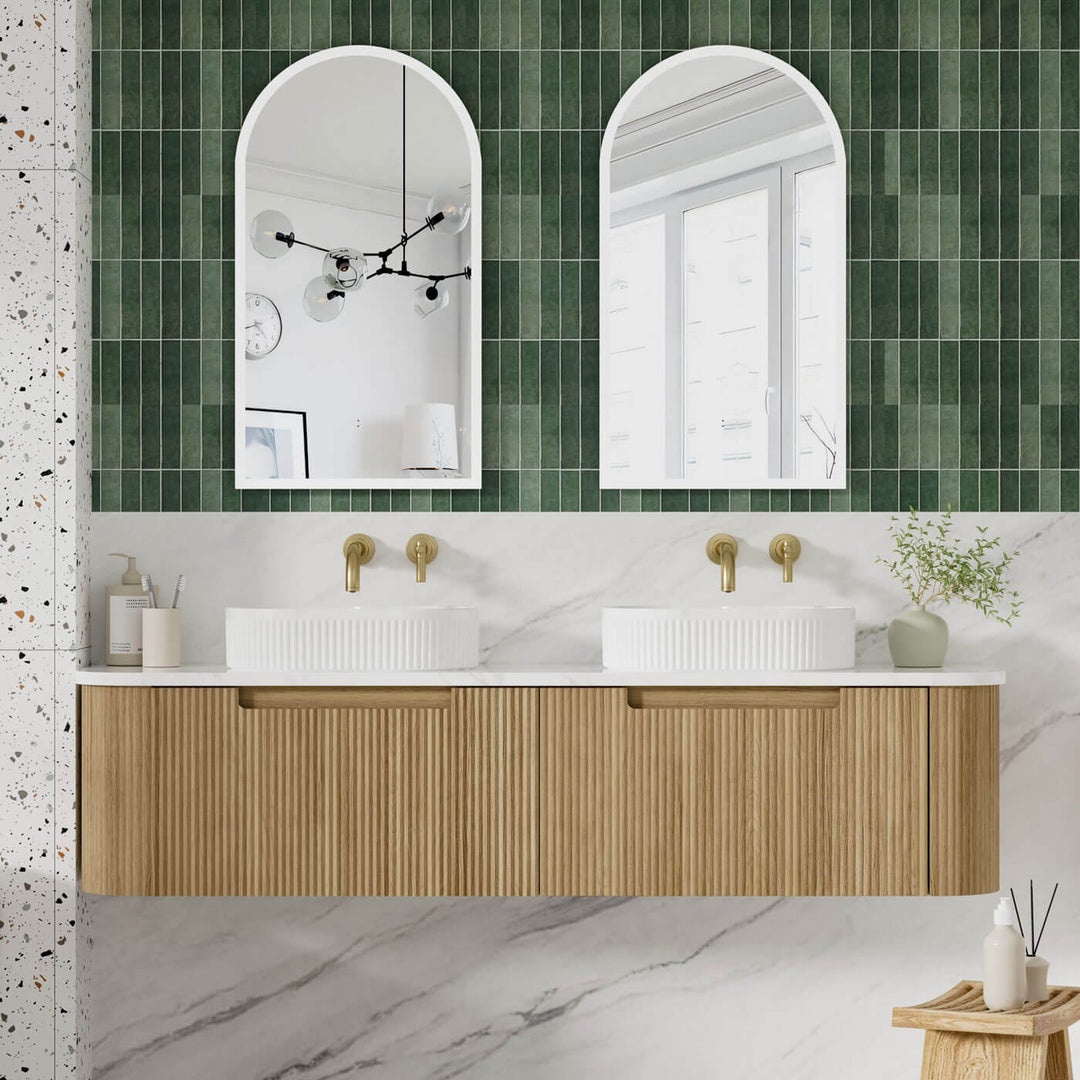 Varcelli Mono Curved Wall Hung Vanity (750-1800mm)
