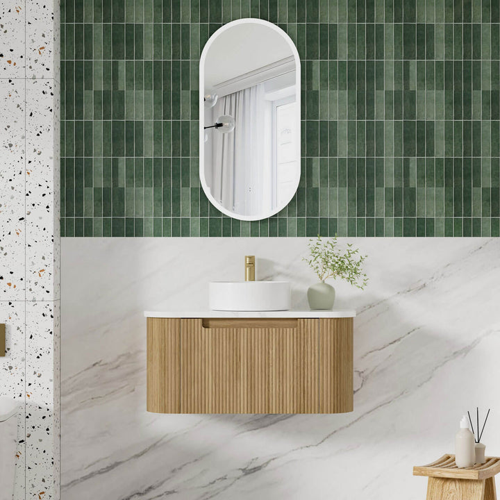 Varcelli Mono Curved Wall Hung Vanity (750-1800mm)