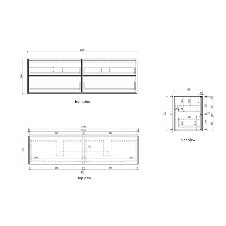 Venetta Fluted Wall Hung Vanity