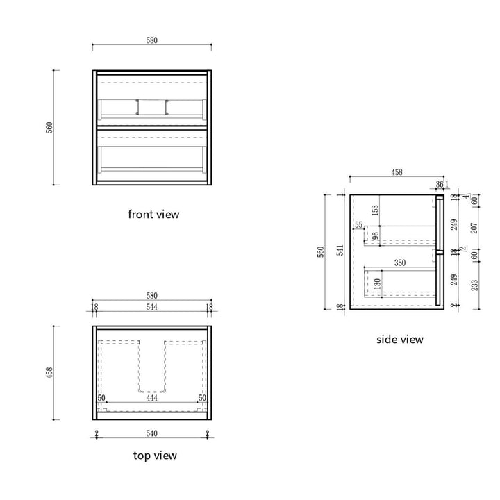 Venetta Fluted Wall Hung Vanity