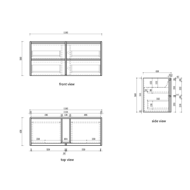 Venetta Framed Wall Hung Vanity