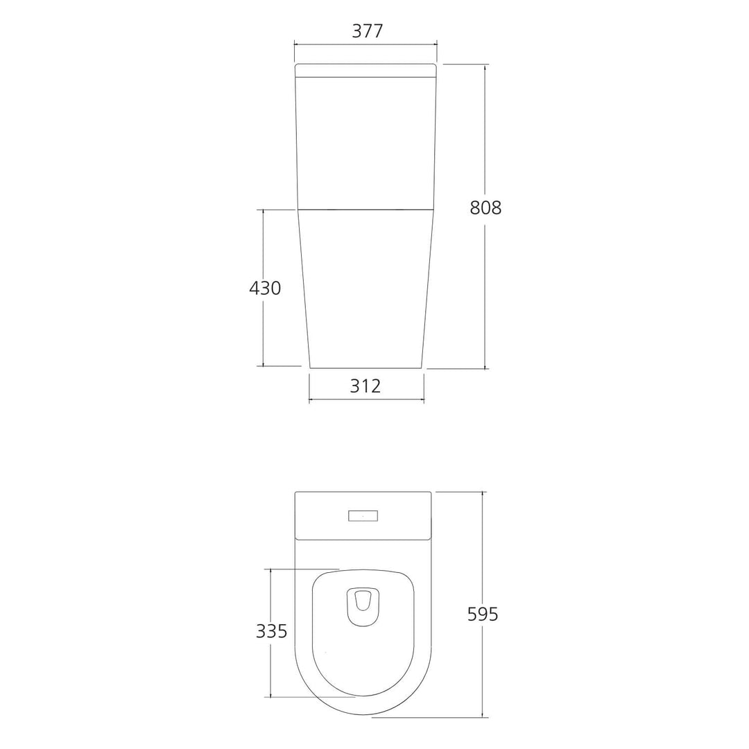 Vienna Short Projection Comfort Height Back To Wall Toilet