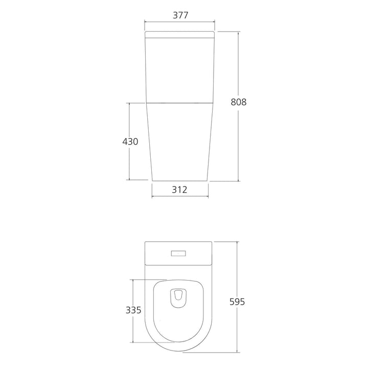 Vienna Short Projection Comfort Height Back To Wall Toilet