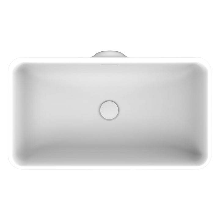 Zeya Inset Rectangular Solid Surface 580x346mm