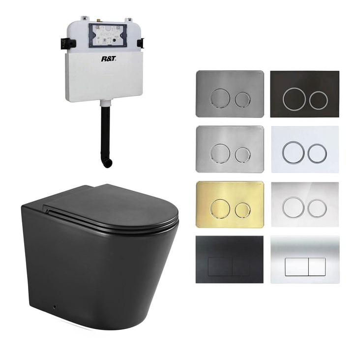 Zurich In Wall Rimless Tornado Toilet R&T Package