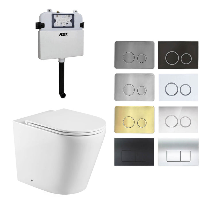 Zurich In Wall Rimless Tornado Toilet R&T Package