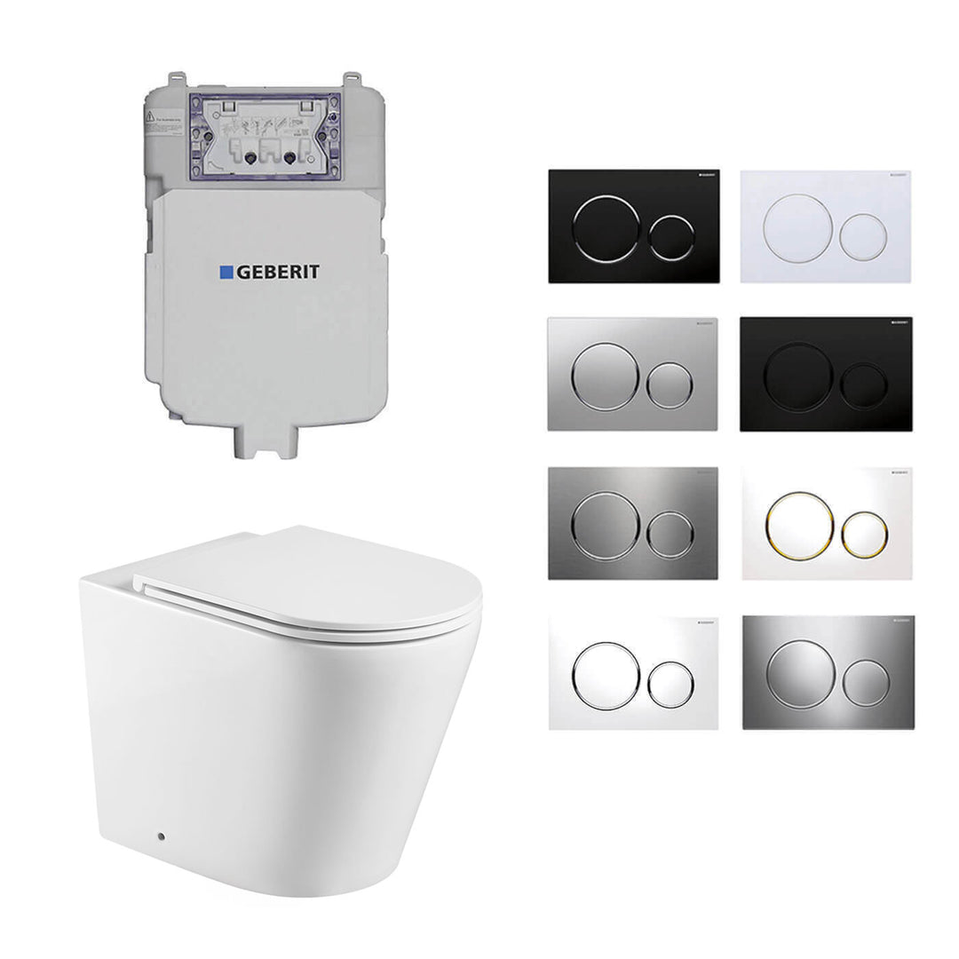 Zurich In Wall Rimless Tornado Toilet Geberit Sigma 20 Package