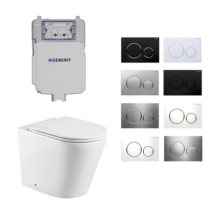 Zurich In Wall Rimless Tornado Toilet Geberit Sigma 20 Package