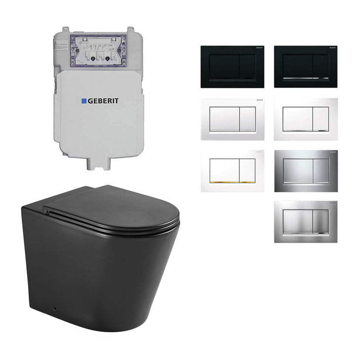 Zurich In Wall Rimless Tornado Toilet Geberit Sigma 30 Package
