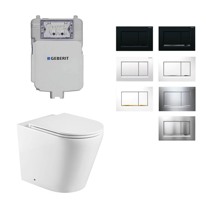 Zurich In Wall Rimless Tornado Toilet Geberit Sigma 30 Package
