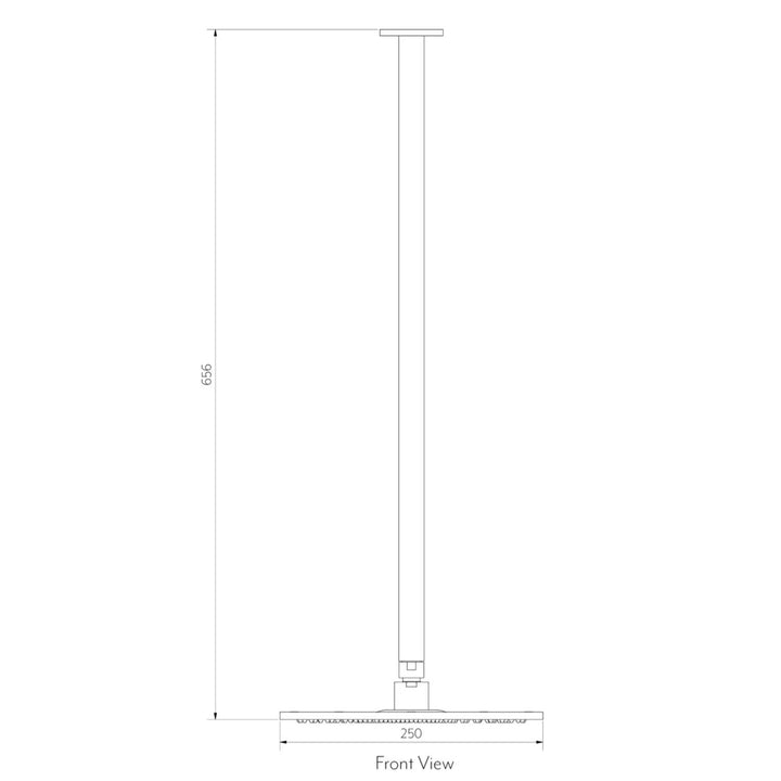 Abi Round Extended Shower Head 600mm