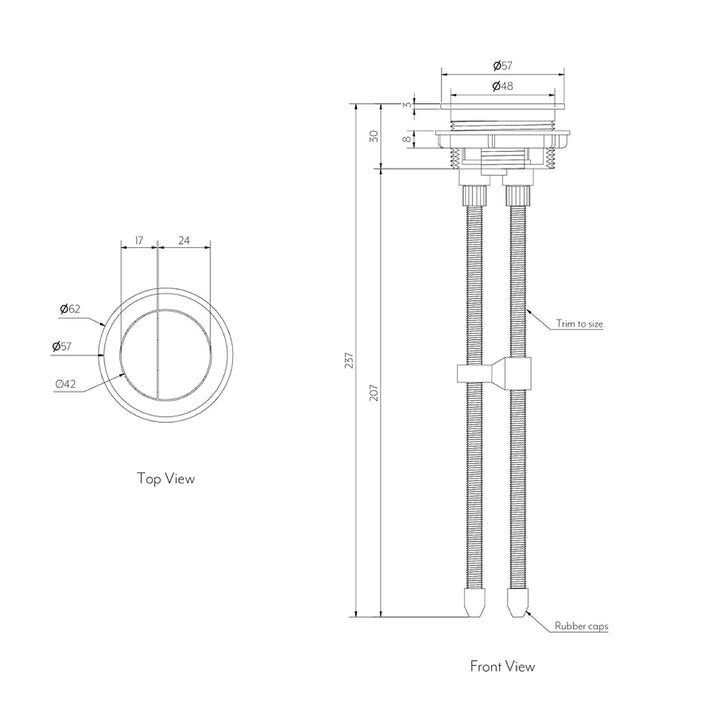 Abi Round Toilet Flush Button