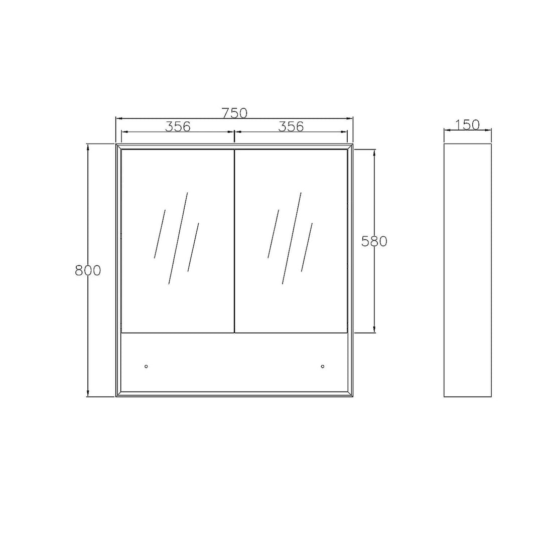 Byron Mirror Shaving Cabinet with Shelf