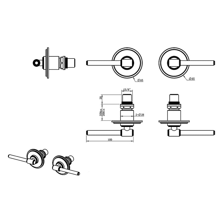 Cambridge Wall Top Assembly Set