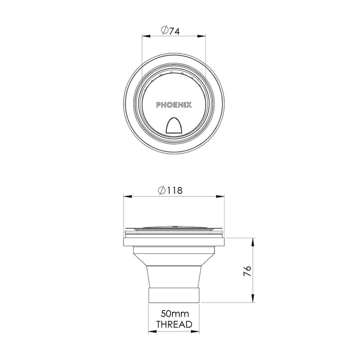 Covered Sink Basket Waste