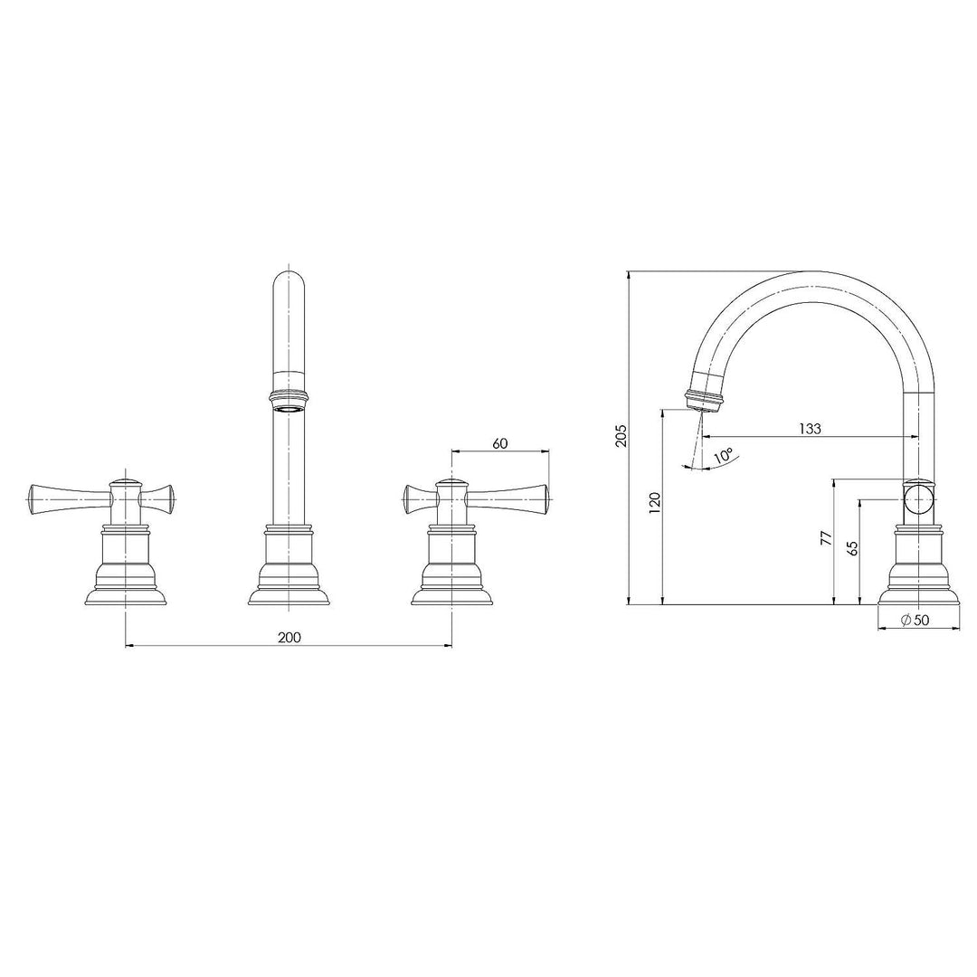 Cromford Basin Assembly Tap Spout Set
