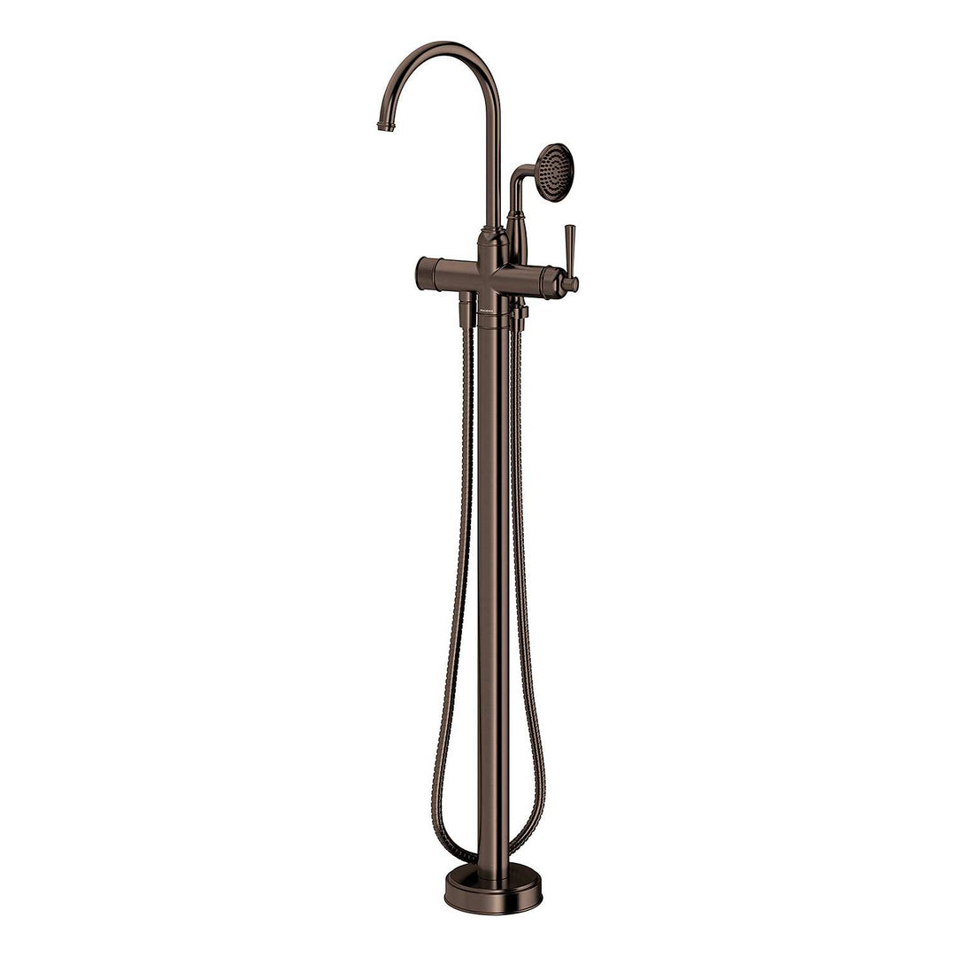 Cromford Floor Mounted Bath Mixer with Hand Shower