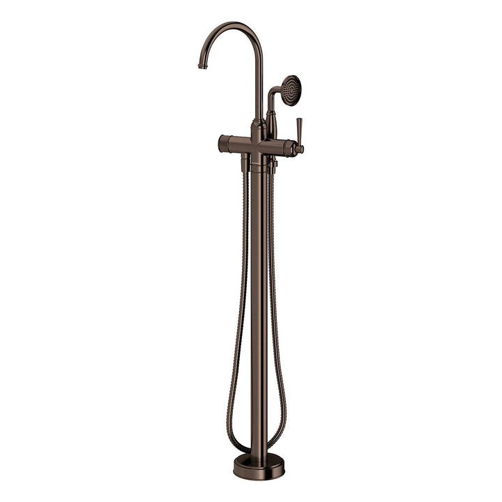 Cromford Floor Mounted Bath Mixer with Hand Shower