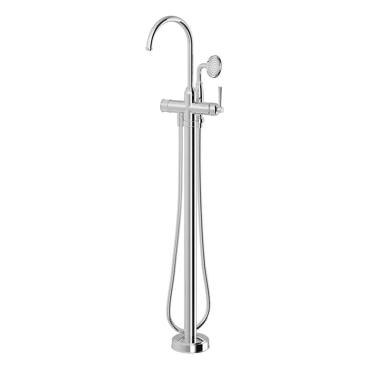 Cromford Floor Mounted Bath Mixer with Hand Shower