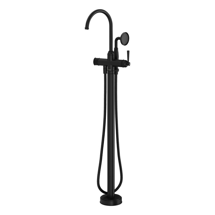 Cromford Floor Mounted Bath Mixer with Hand Shower