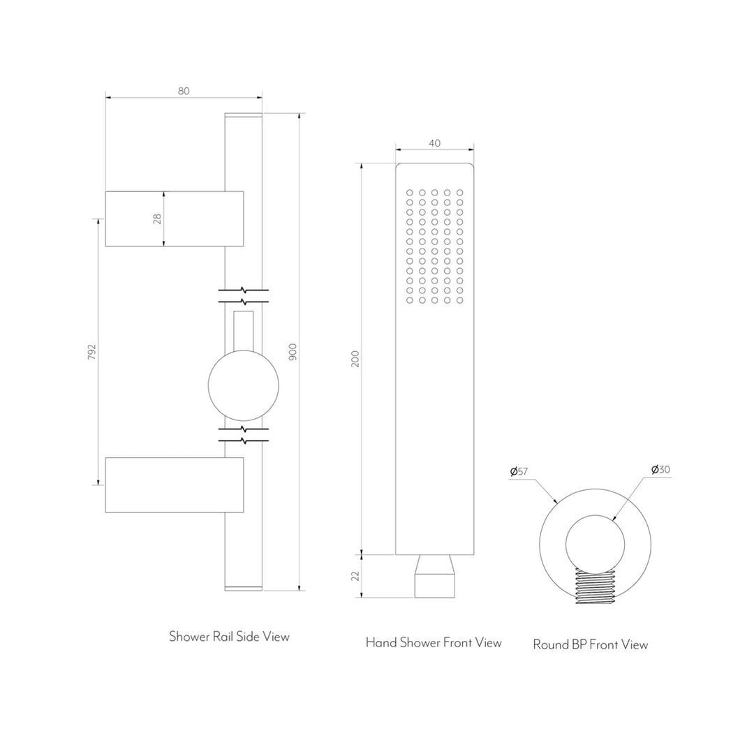 Elysian Hand Shower Rail