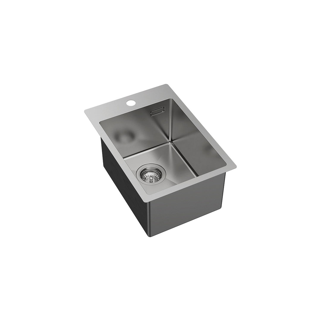 Hana Single Bowl Sink with Overflow 1 Tap Hole