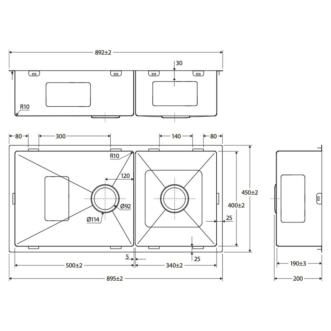Hana Double Bowl Sink
